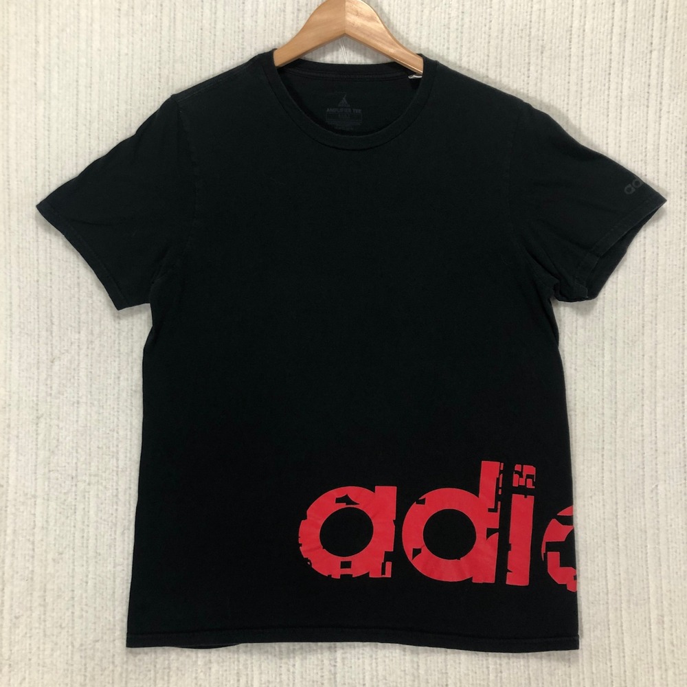 Adidas Amplify‎ Tee Black Red Graphic Logo Men's M Medium T-Shirt